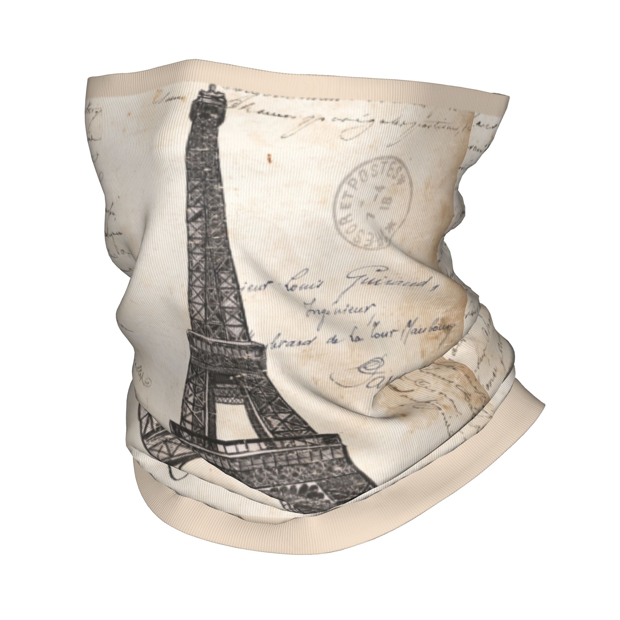 Neck Gaiter Face Cover - Bandana Personalizada Torre Eiffel, Protetor de