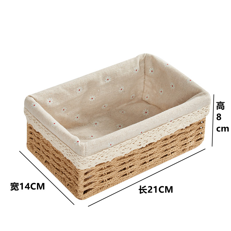 Face Mask Storage Box - Cesta de Armazenamento de Rattan Japonês,