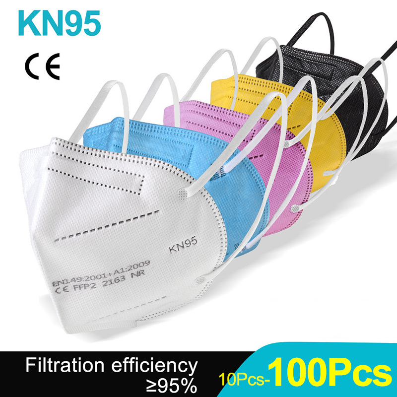 Kn95 Respirator Mask - 10-100 pces ffp2 máscaras kn95 mascarillas