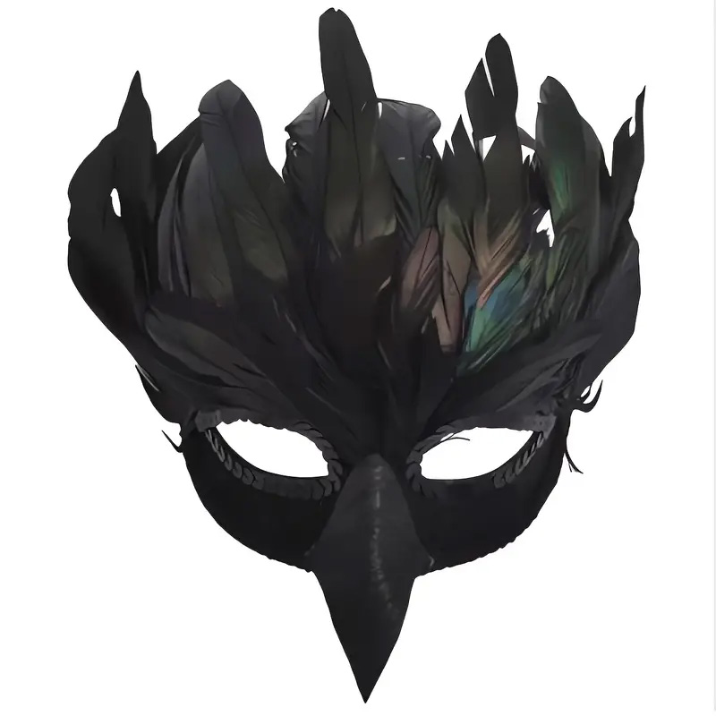 Respirator Half Face - Pena preta corvo meia máscara facial