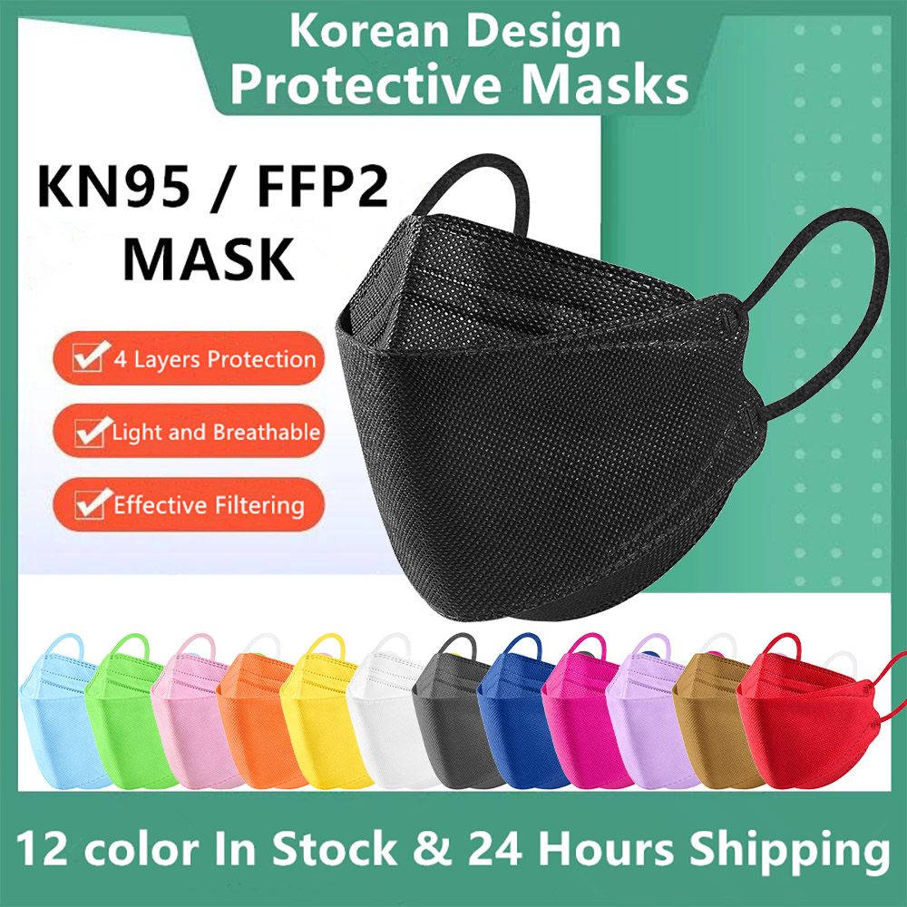 Disposable Surgical Mask - 10-100PCS Máscaras Faciais FFP2 Aprovadas pela