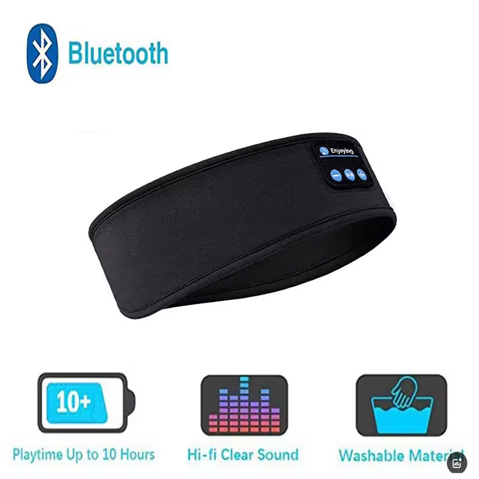 Mask Lanyard Adjustable - Sem fio bluetooth dormir bandana fone