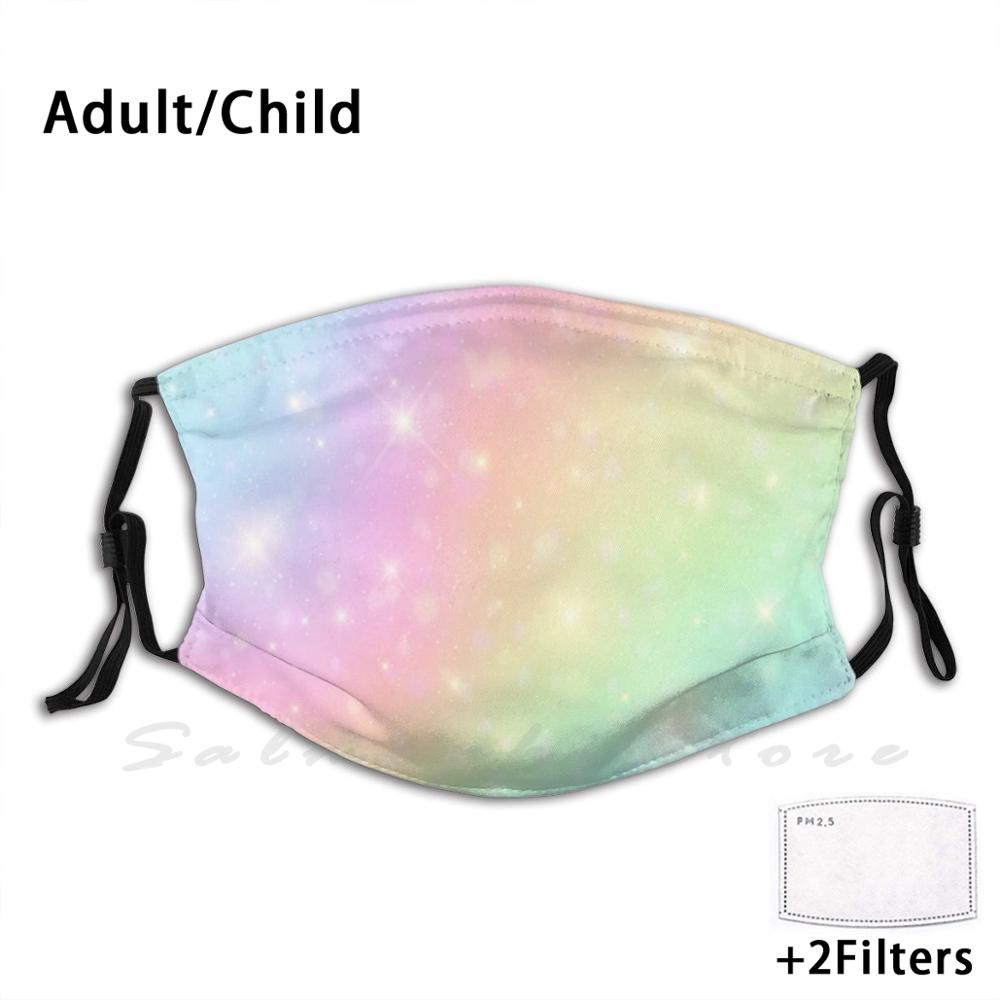 Kids Face Mask - Máscara facial de unicórnio com arco-íris,