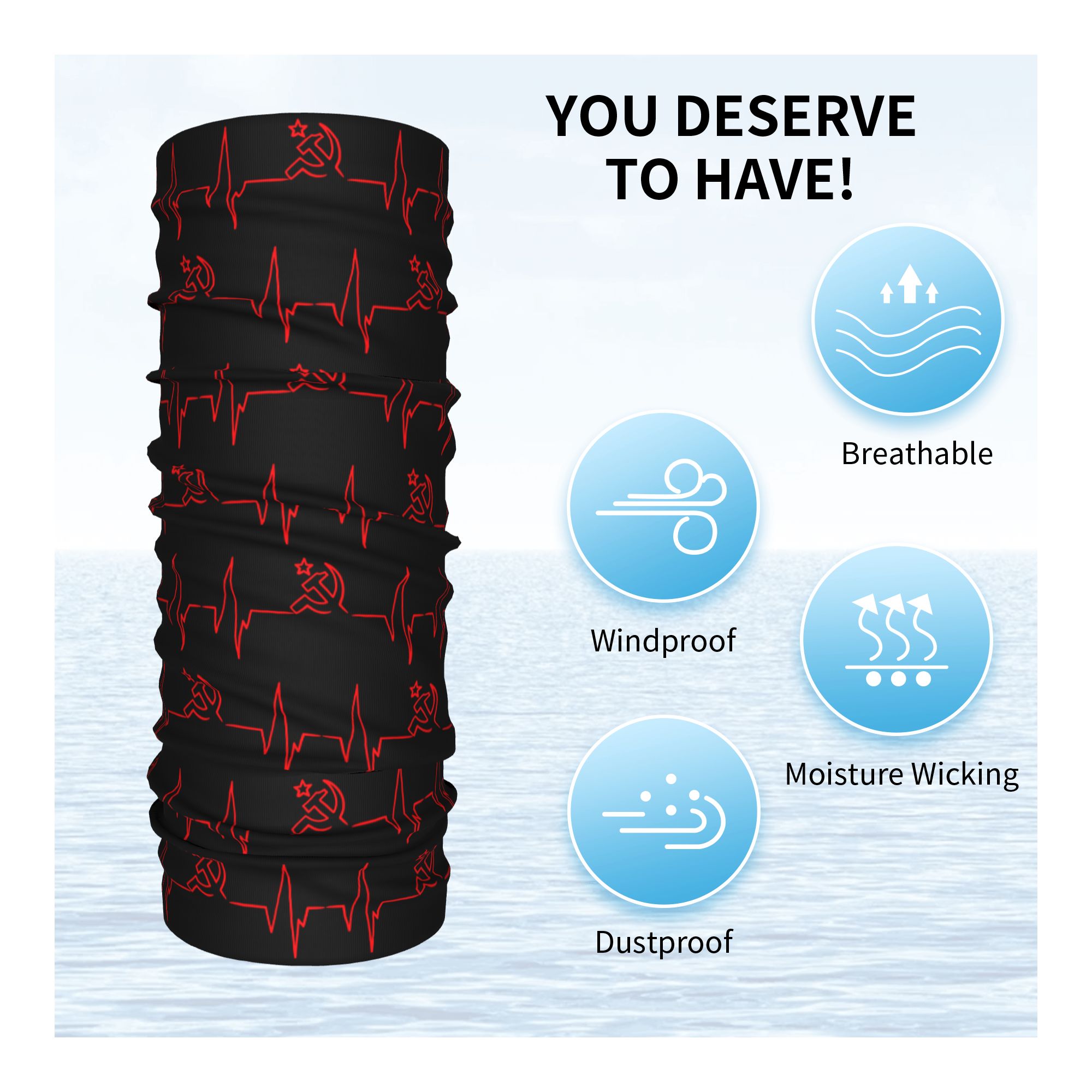 Personalizado batimento cardía - Neck Gaiter Face Cover avaliação e preço
