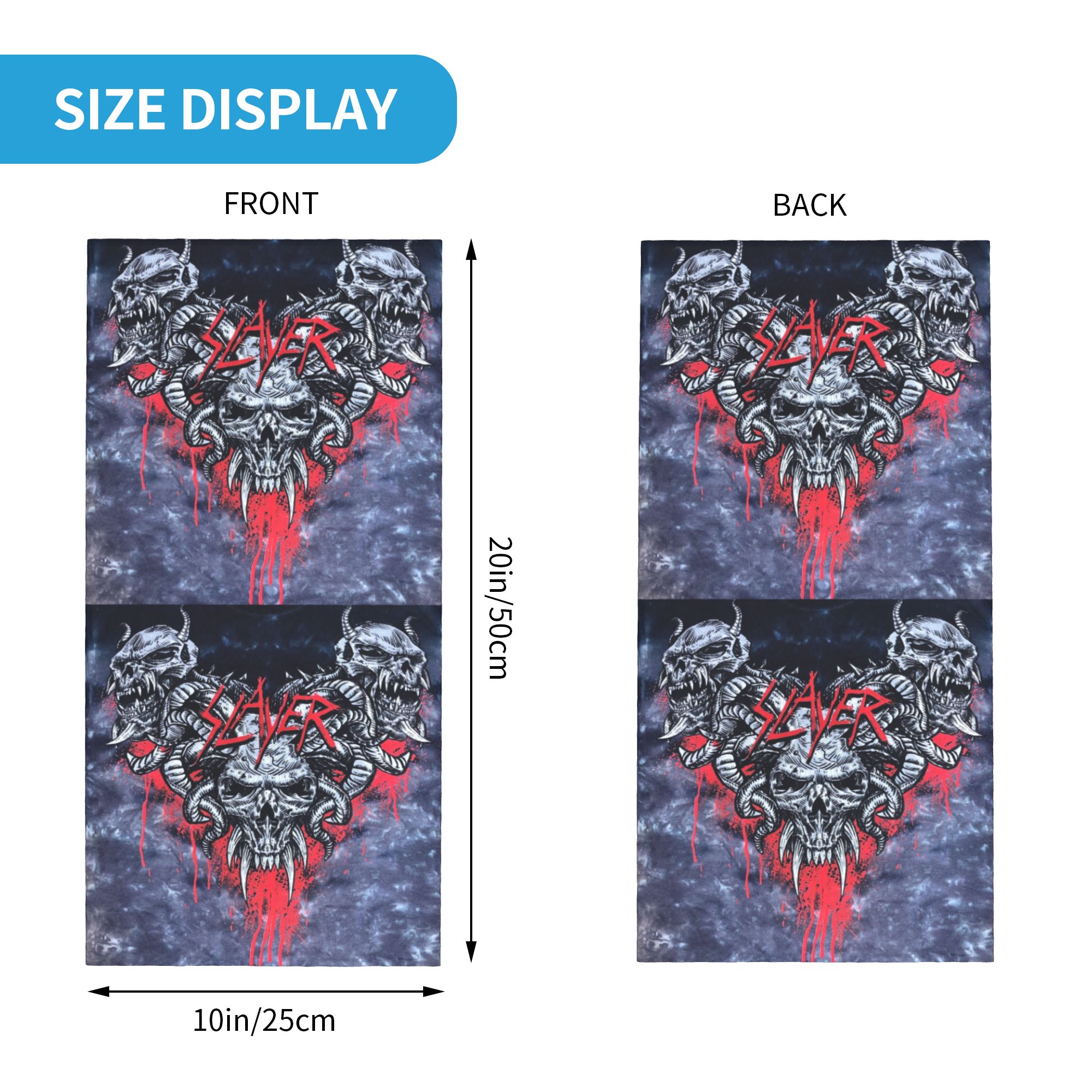 Personalizado heavy metal rock - Neck Gaiter Face Cover avaliação e preço