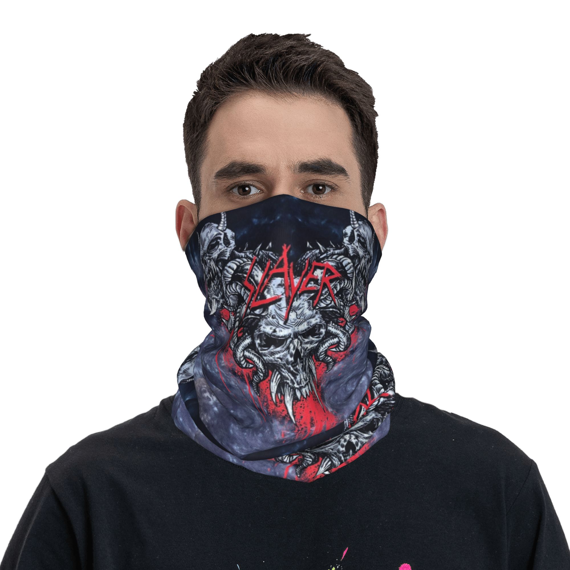 Personalizado heavy metal rock - Neck Gaiter Face Cover avaliação e preço