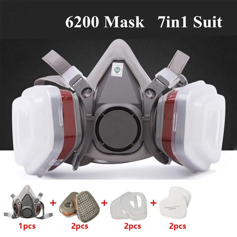 Meia máscara facial à prova de - Respirator Half Face avaliação e preço