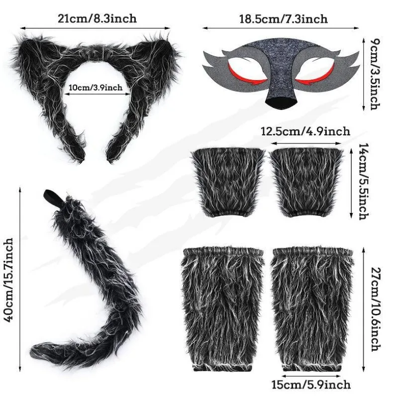 Meninas lobo orelha bandana ca - Kids Face Mask avaliação e preço