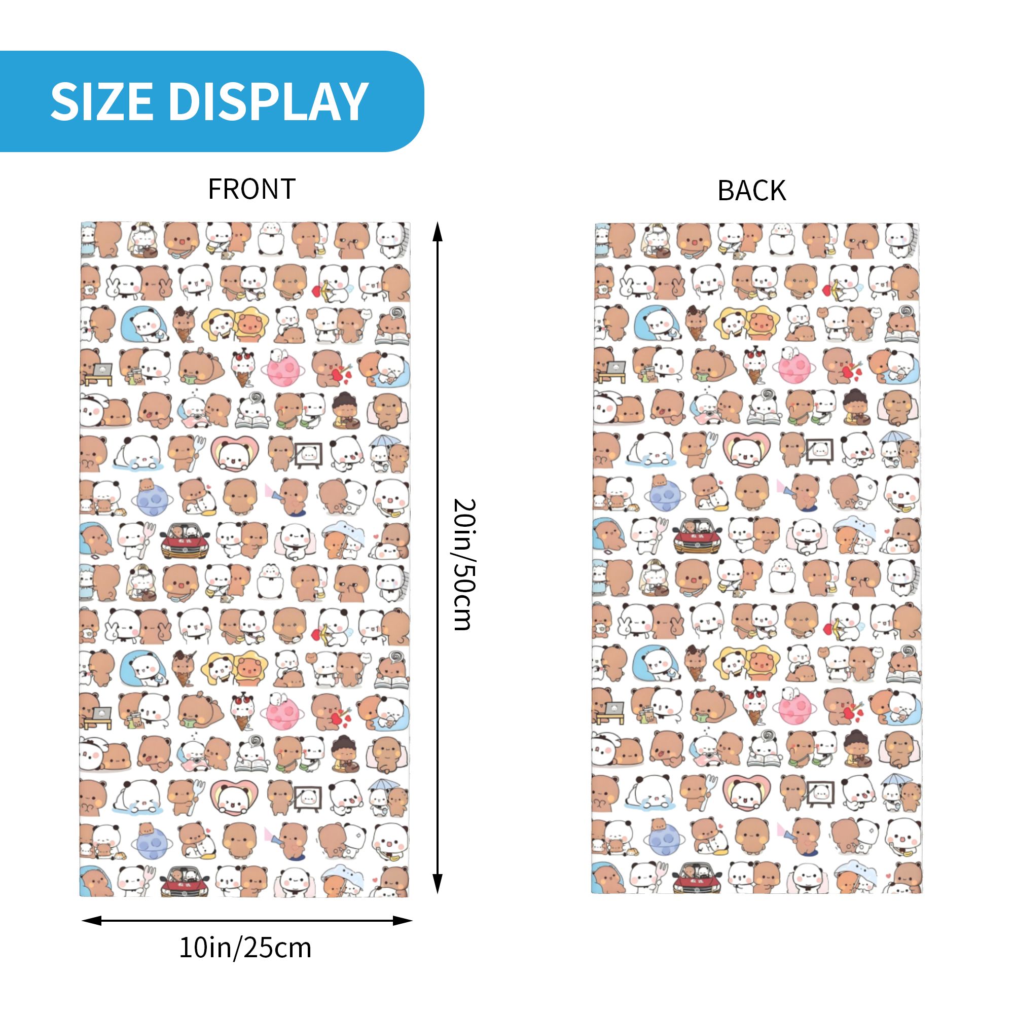 Urso personalizado dos desenho - Neck Gaiter Face Cover avaliação e preço