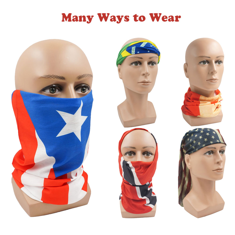 Bandana com estampa da bandeir - Neck Gaiter Face Cover avaliação e preço