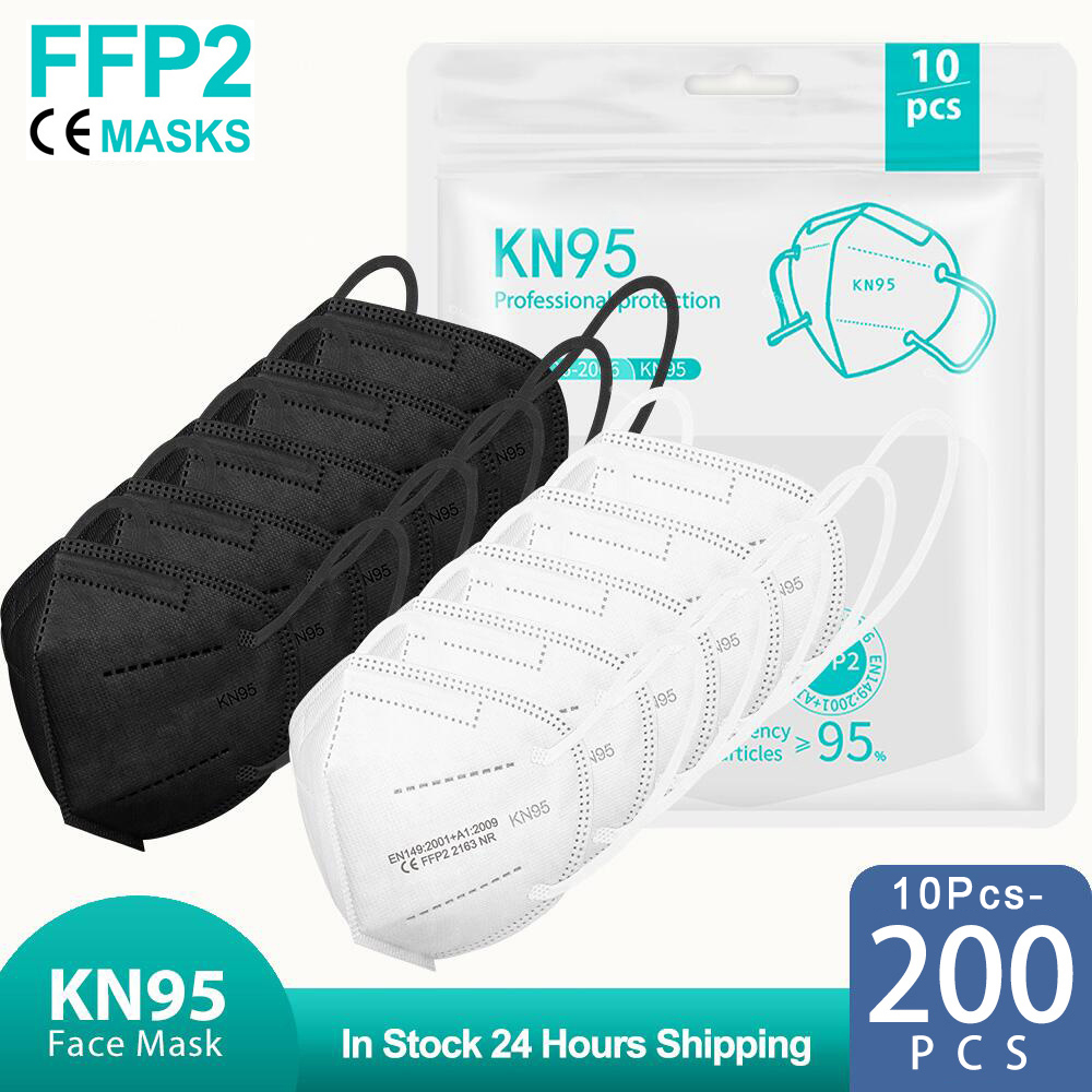 10-200 peças mascarillas fpp2  - Disposable Surgical Mask avaliação e preço