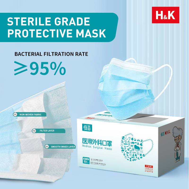 50/100 PCS Caixa Máscaras faci - Disposable Mask Blue avaliação e preço
