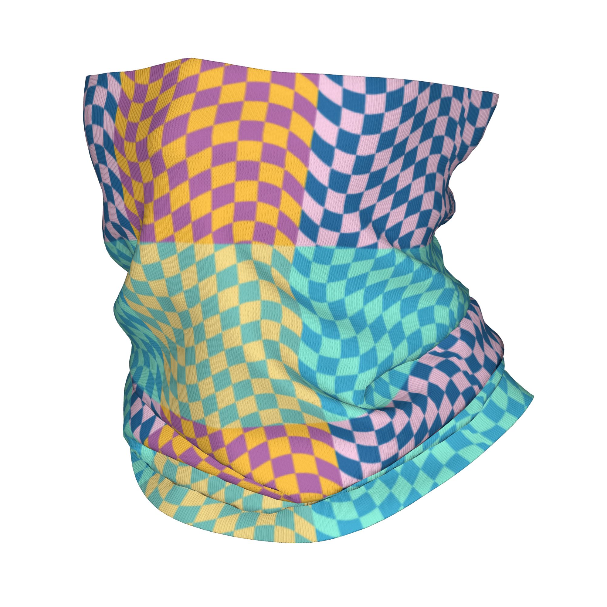Bandana xadrez colorida person - Neck Gaiter Face Cover avaliação e preço