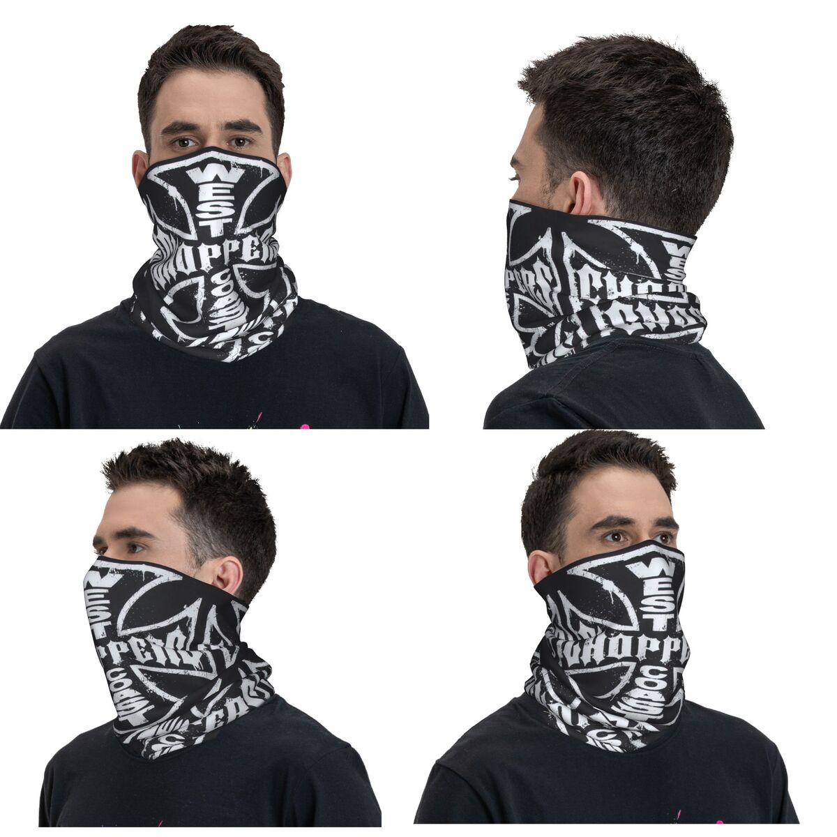 Costa oeste ferro cruz chopper - Neck Gaiter Face Cover avaliação e preço