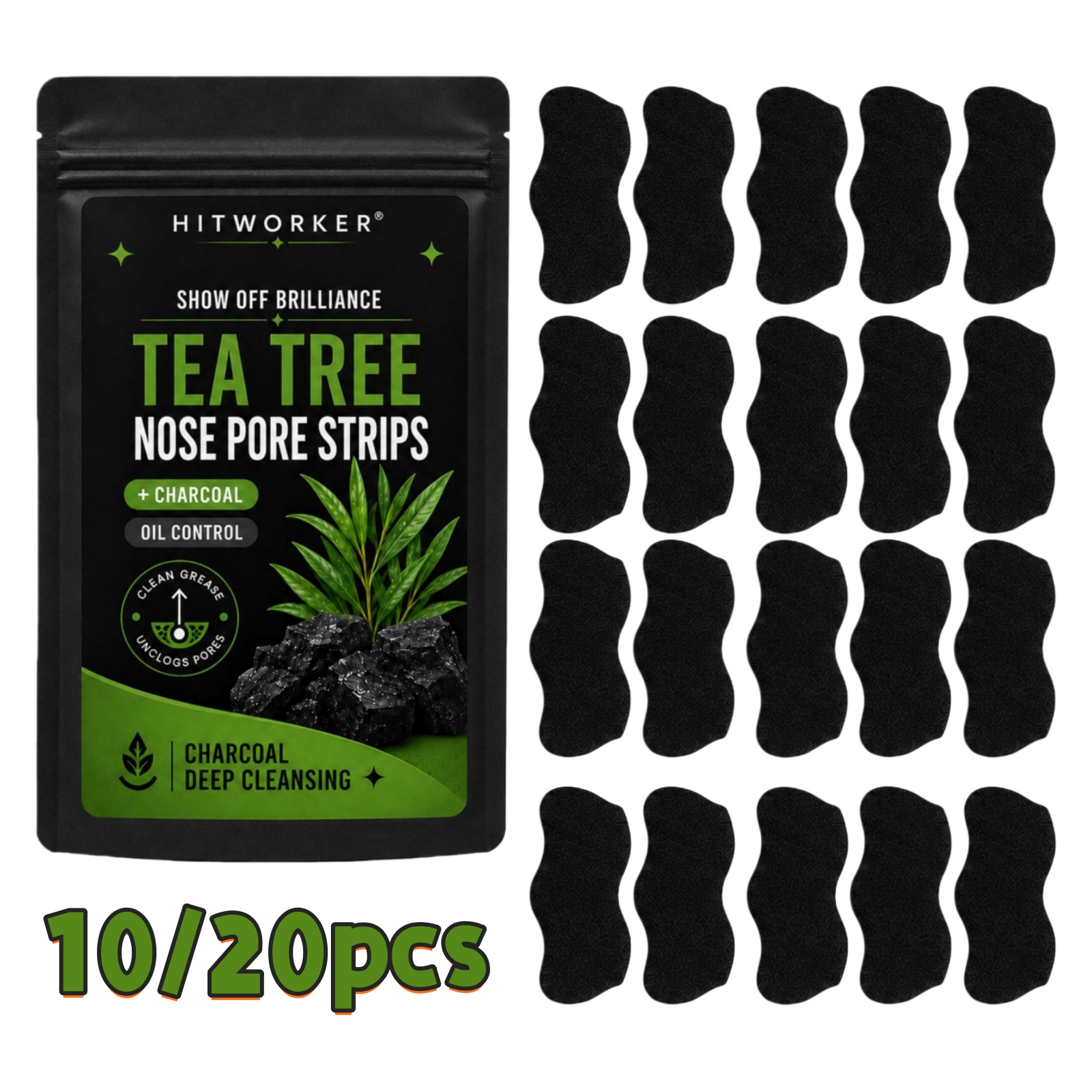 10/20 Peças de Tiras Removedor - Black Face Mask Pack avaliação e preço